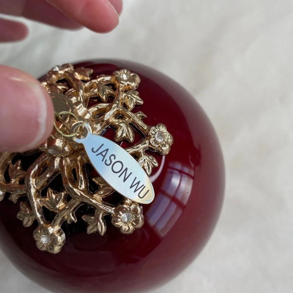 Jason Wu Ornament designer limitted rare pair glass decorations Christmas tree